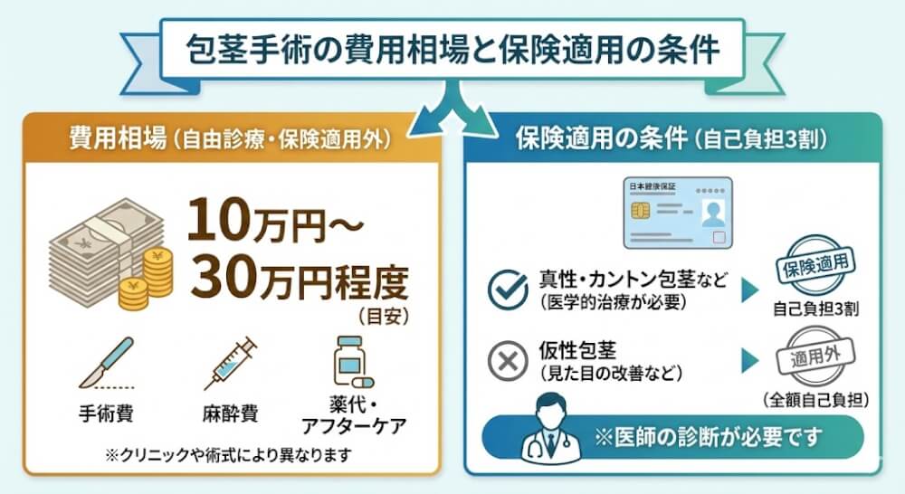 包茎手術の費用相場と保険適用の条件