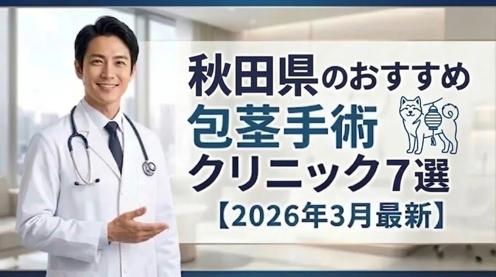 秋田県のおすすめ包茎手術クリニック＆病院7選【2026年3月最新】