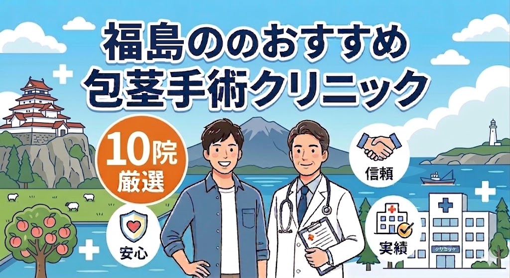 福島県のおすすめ包茎手術クリニック10院