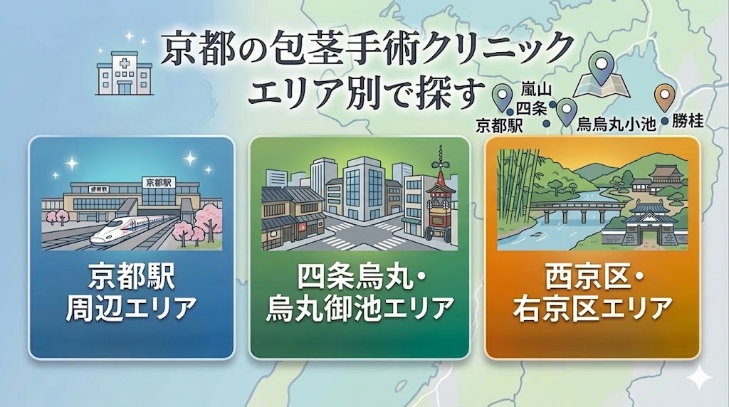 エリア別で探す京都府の包茎手術クリニック