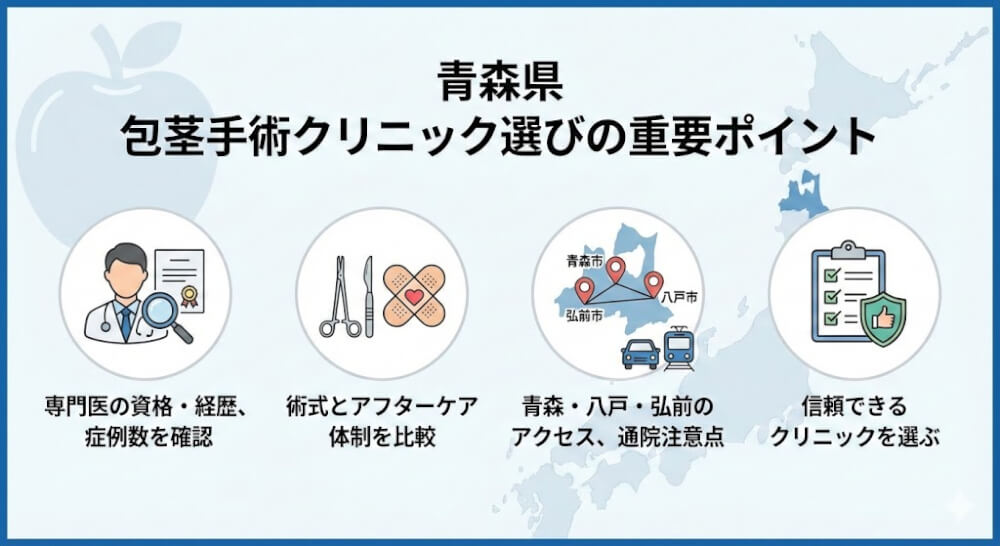 青森県で包茎手術クリニックを選ぶときのポイント
