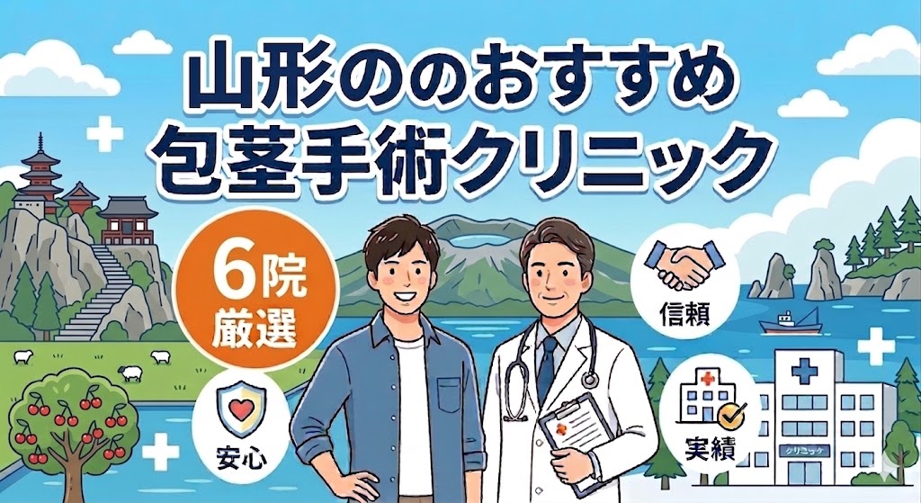 山形県のおすすめ包茎手術クリニック6院