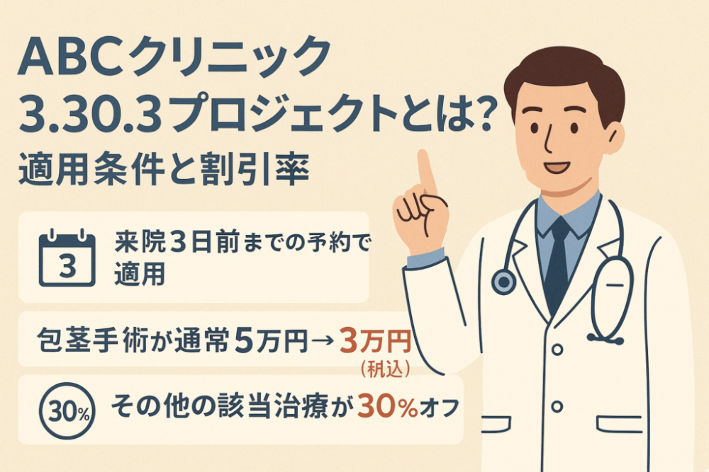 ABCクリニック 3.30.3プロジェクトとは？適用条件と割引率