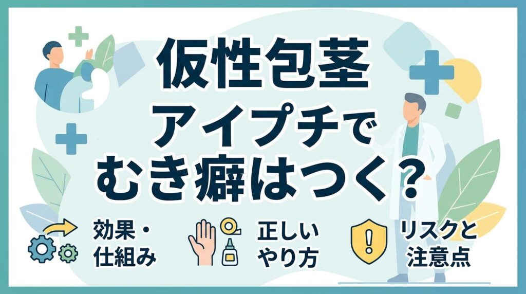 仮性包茎にアイプチでむき癖はつく？効果・やり方・リスクを解説