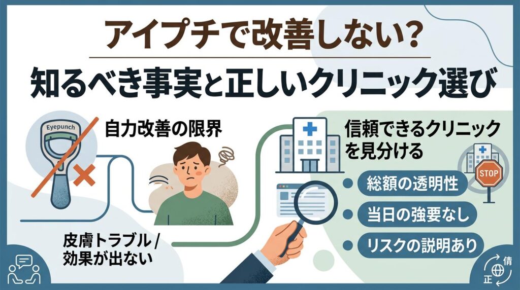 アイプチで改善しない場合に知っておくべきこと