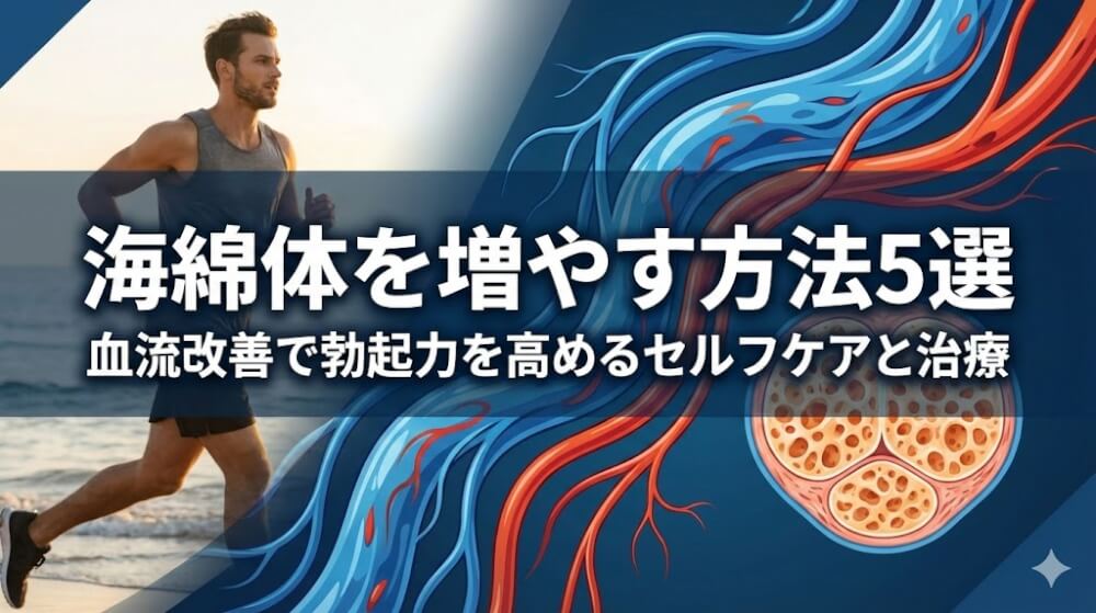 海綿体を増やす方法5選｜血流改善で勃起力を高めるセルフケアと治療