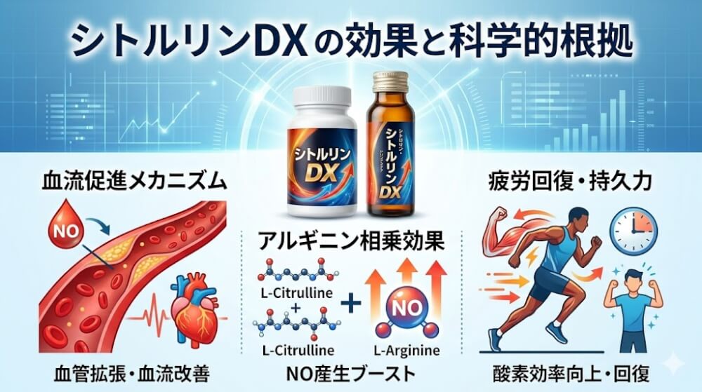 シトルリンDXに期待できる効果と科学的根拠