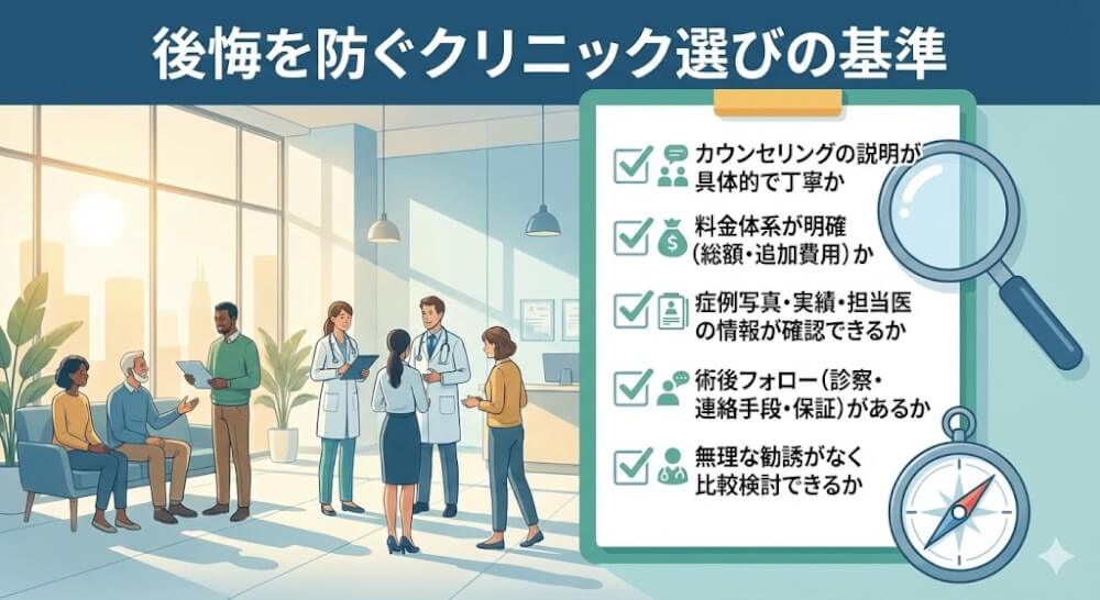 包茎手術の後悔を防ぐクリニック選びの基準