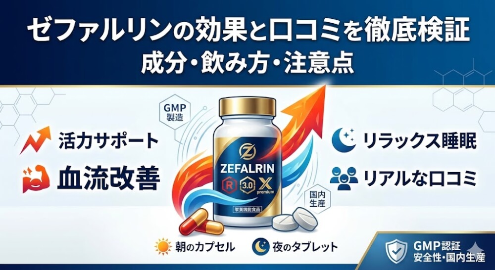 ゼファルリンは効果なし？成分、購入価格、口コミ・評判を徹底解説
