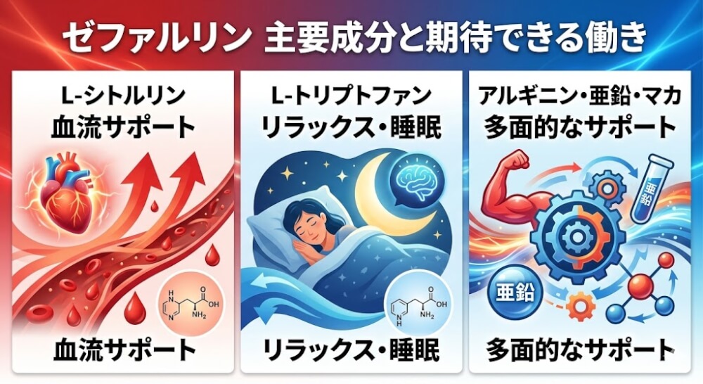 ゼファルリンの主要成分と期待できる働き