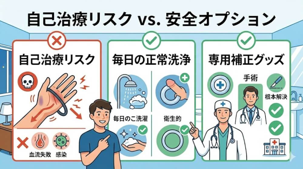 ヘアゴムより安全な衛生管理と包茎改善の選択肢