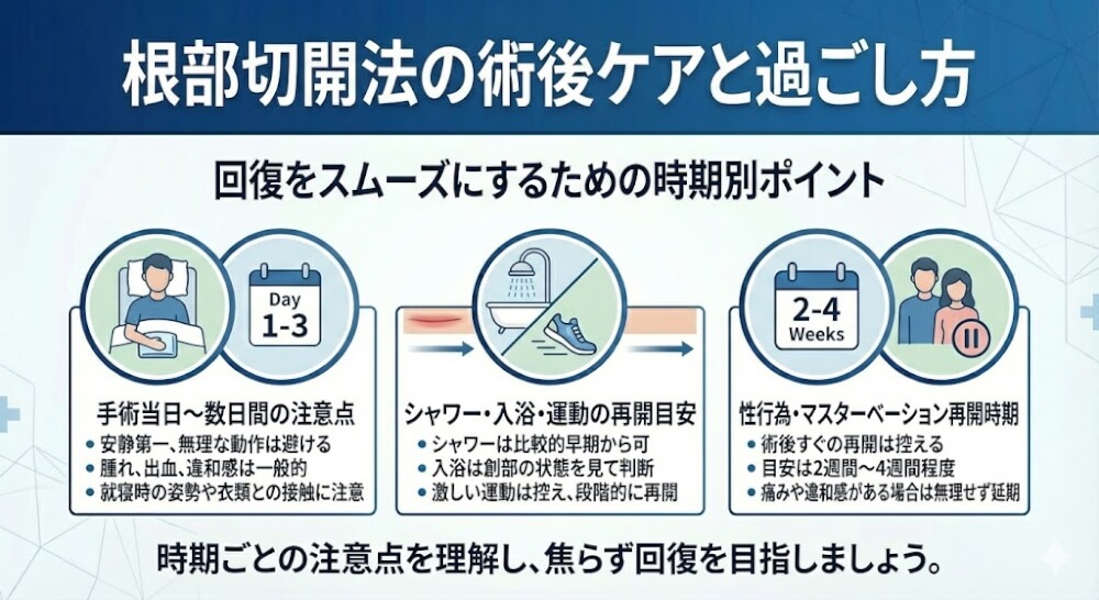 根部切開法の術後ケアと過ごし方