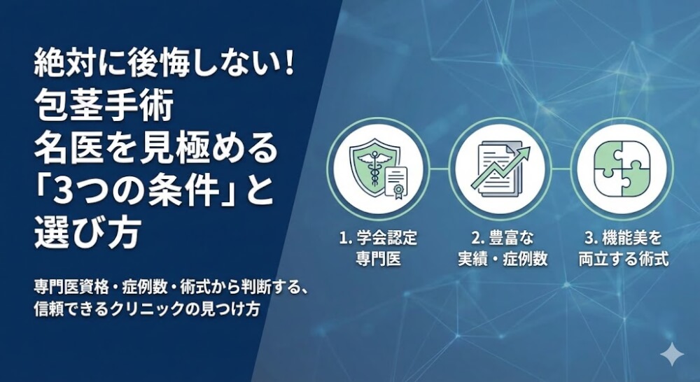 包茎手術の名医の見つけ方｜失敗しない選び方ガイド