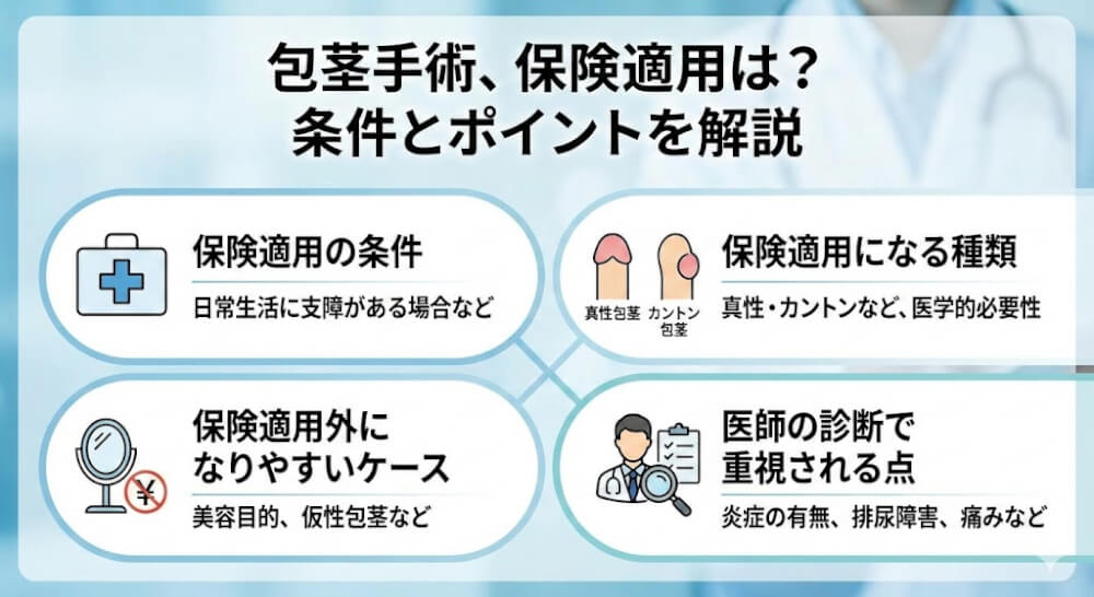 包茎手術で保険が適用される条件