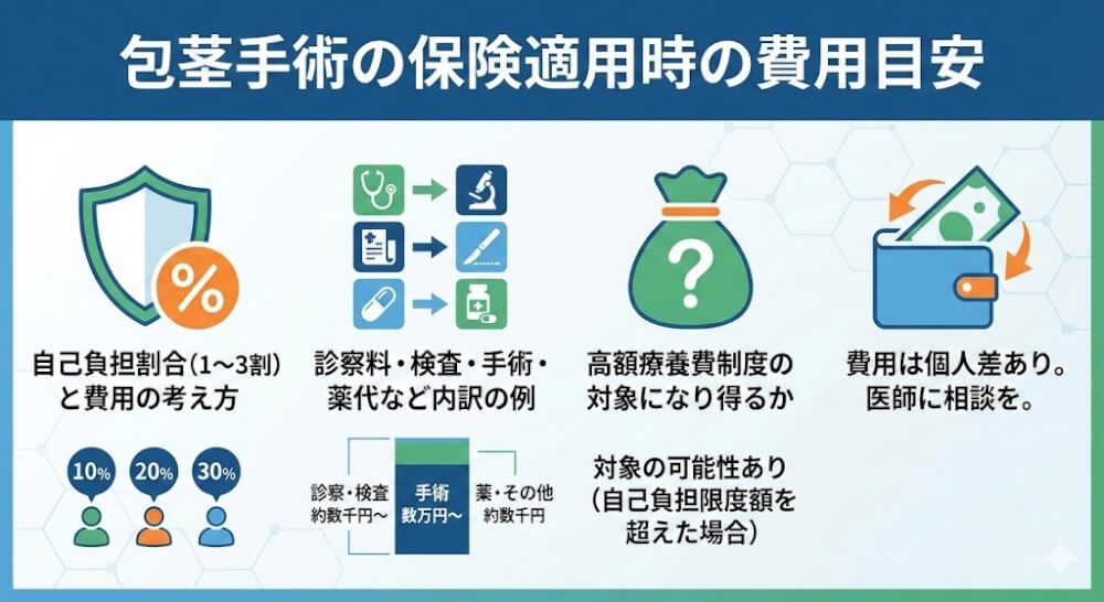 包茎手術の保険適用時の費用目安