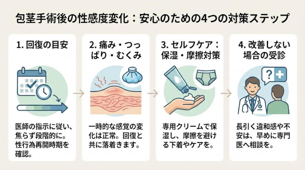 包茎手術後に性感度が変わったと感じたときの対策