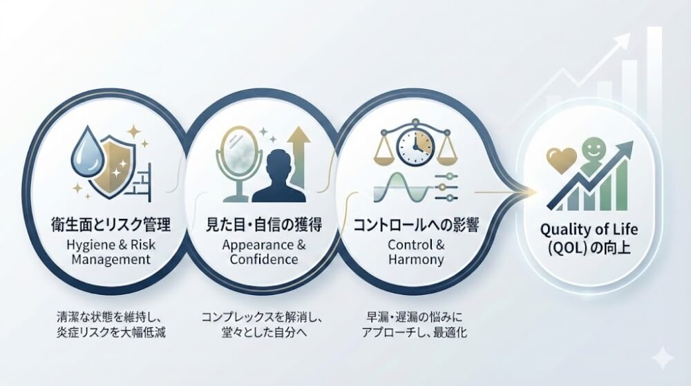 包茎手術のメリット（性感度以外も含めて）