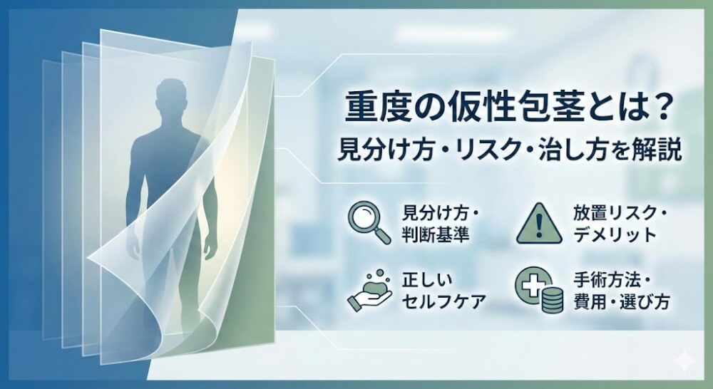 重度の仮性包茎とは?見分け方・リスク・治し方を解説