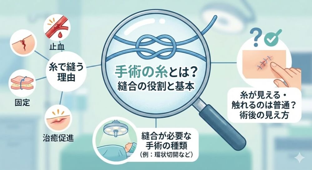 包茎手術の糸とは？縫合の役割と基本