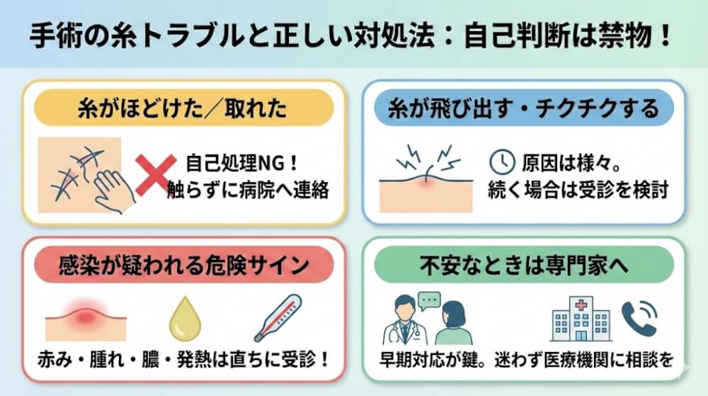 包茎手術の糸トラブル｜ほどける・出てくる・痛い