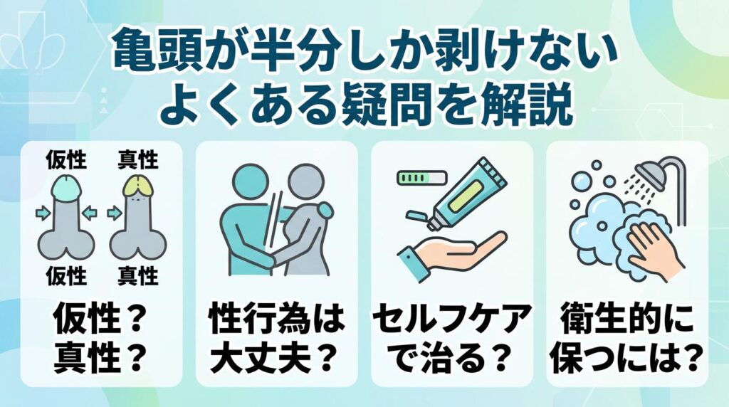 亀頭が半分しか剥けない状態に関するよくある質問