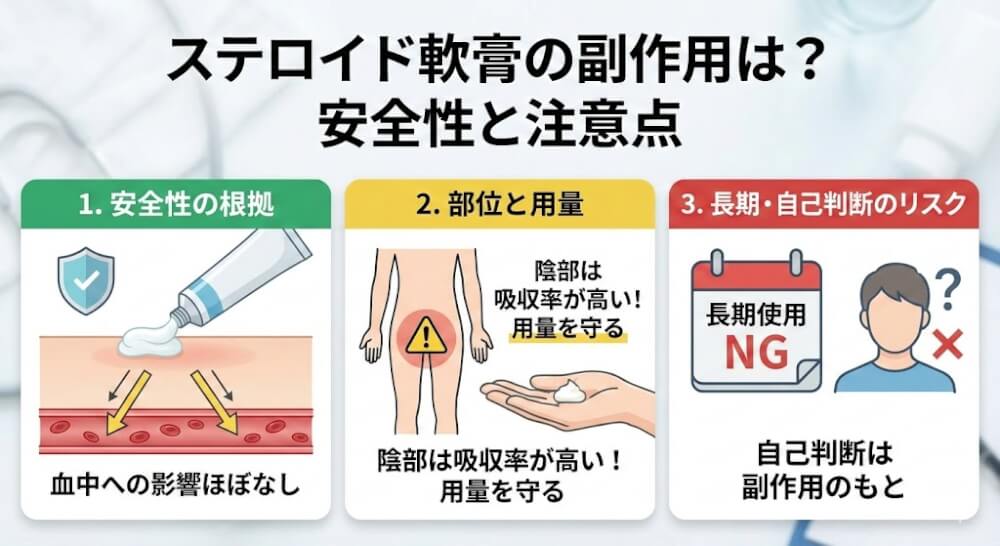 ステロイド軟膏の副作用は?安全性と注意点