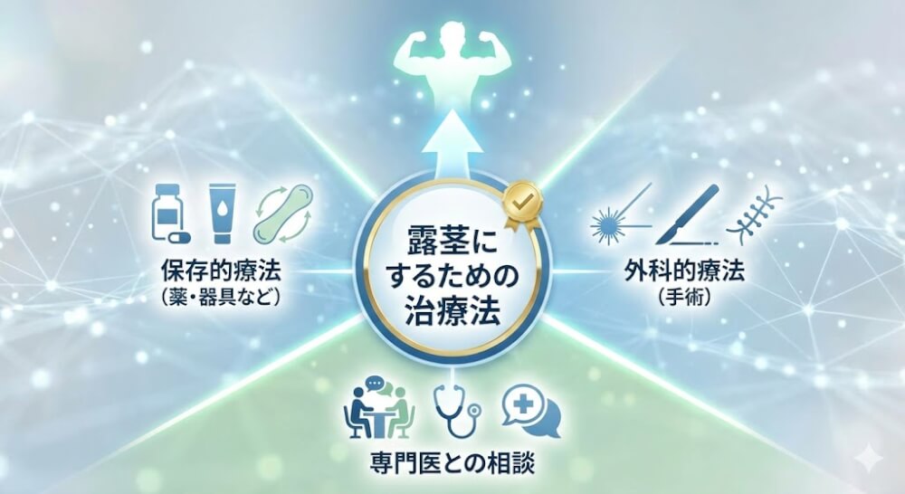 露茎にするための治療法