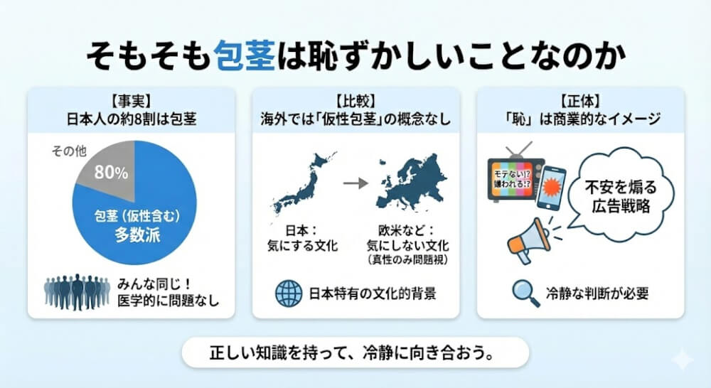 そもそも包茎は恥ずかしいことなのか