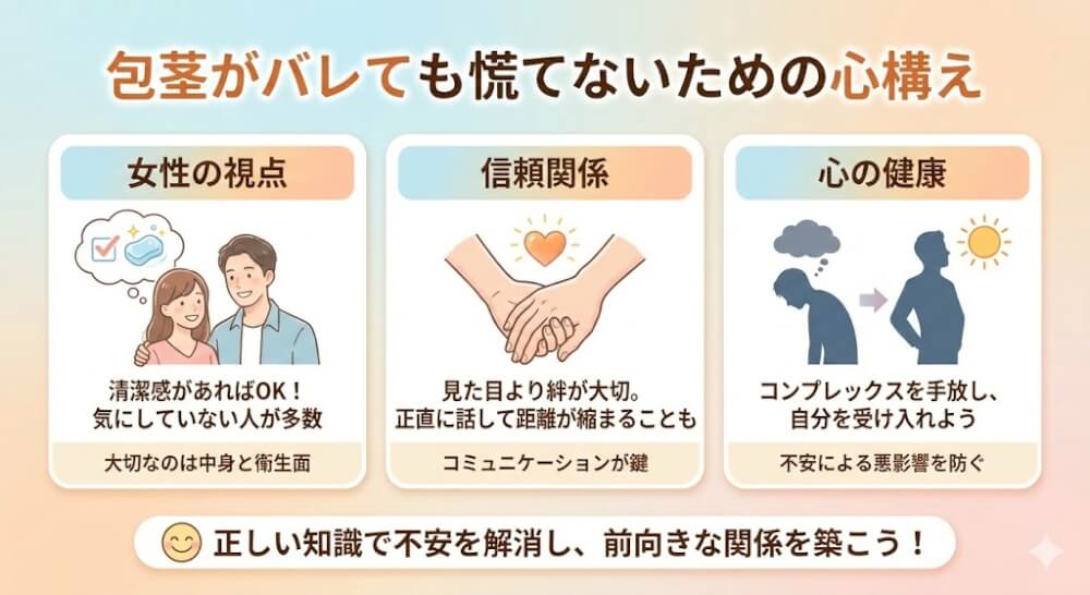 包茎がバレても慌てないための心構え