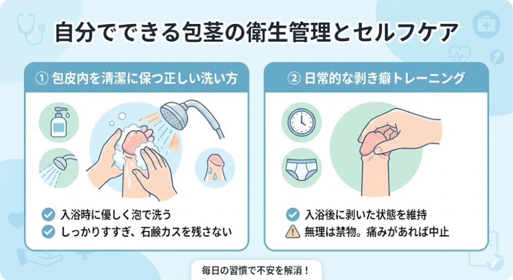 自分でできる包茎の衛生管理とセルフケア