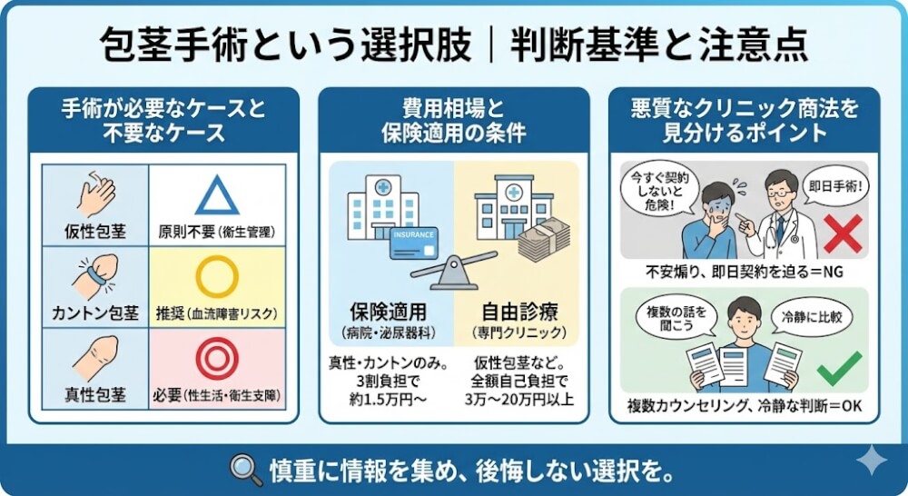 包茎手術という選択肢｜判断基準と注意点