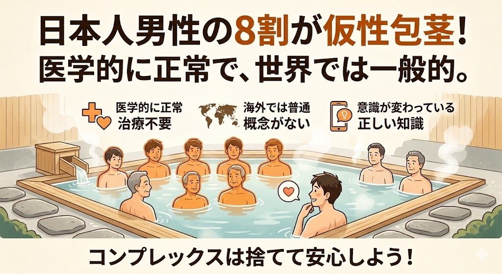 日本人男性の約8割が包茎という事実