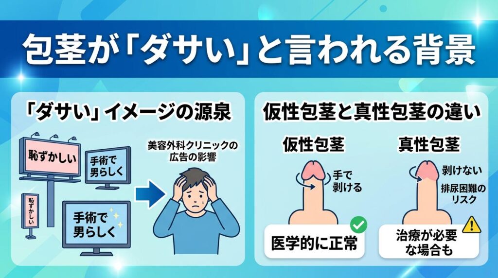 包茎が「ダサい」と言われるようになった背景