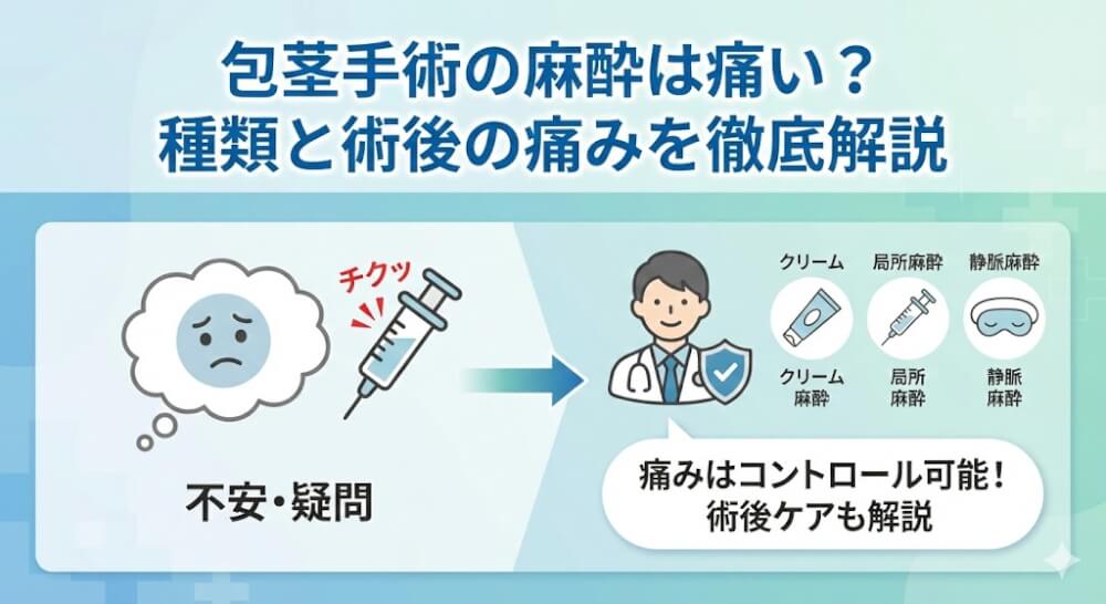 包茎手術の麻酔は痛い？種類と術後の痛みを徹底解説