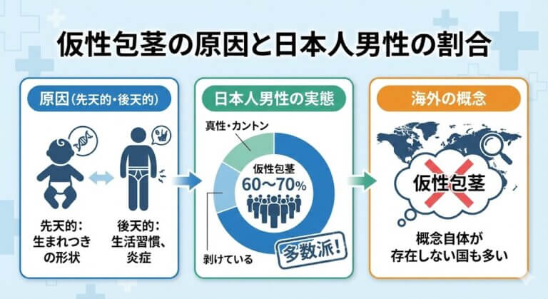 仮性包茎とは？治す必要性・正しいケア・手術の判断基準を解説 ｜ 包茎手術なび
