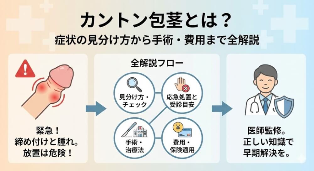 カントン包茎とは？症状の見分け方から手術・費用まで全解説