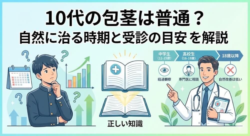 10代の包茎は普通?自然に治る時期と受診の目安を解説