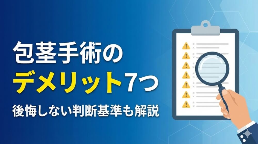 包茎手術のデメリット7つ｜後悔しない判断基準も解説
