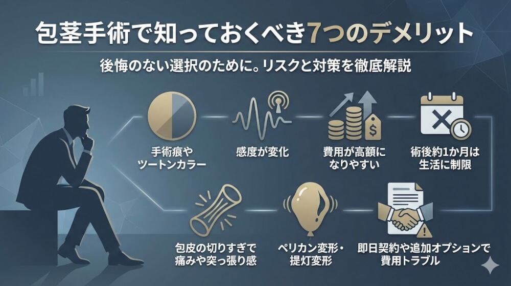 包茎手術で知っておくべき7つのデメリット