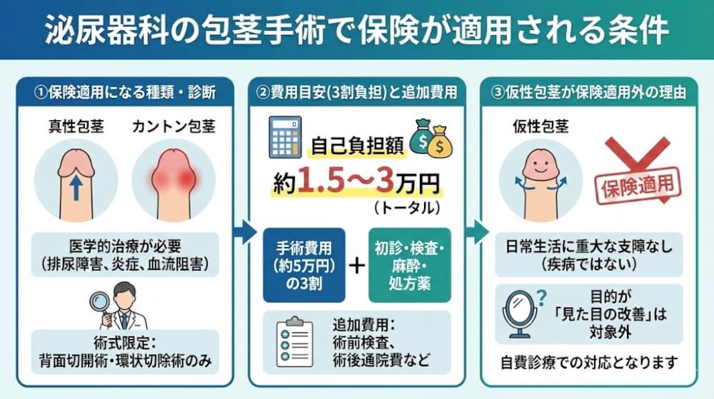 泌尿器科の包茎手術で保険が適用される条件