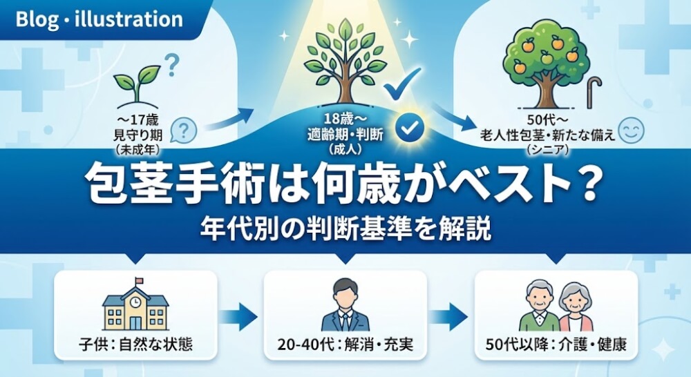 包茎手術は何歳がベスト？年代別の判断基準を解説