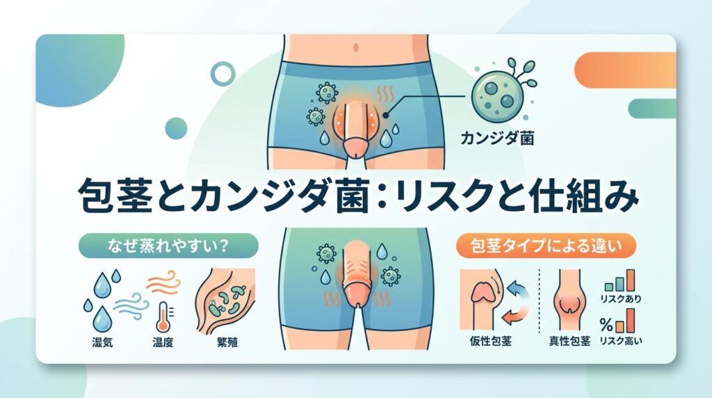 包茎の男性がカンジダにかかりやすい理由