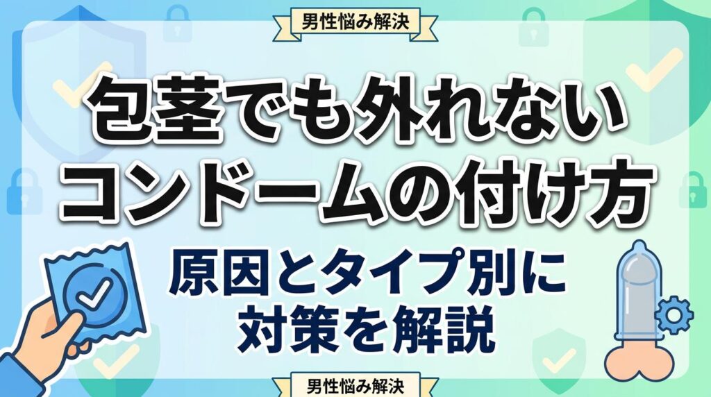 包茎でコンドームがつけにくい？原因と外れない付け方を解説