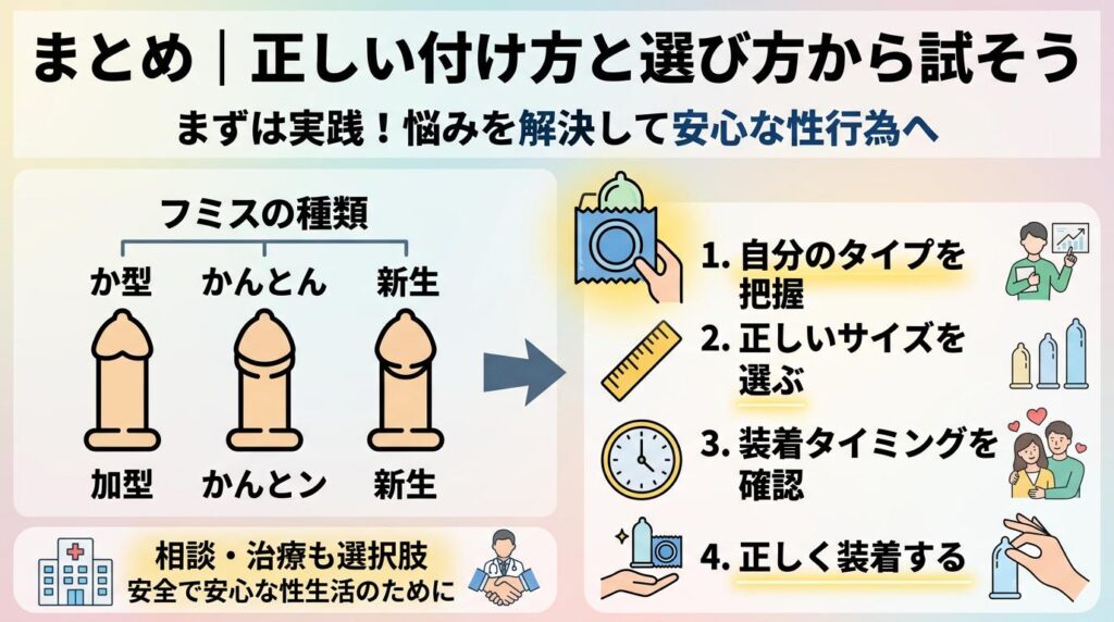 まとめ｜まず正しい付け方と選び方から試してみよう