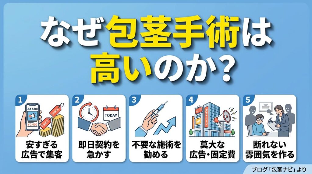 包茎手術が高すぎると感じる5つの理由