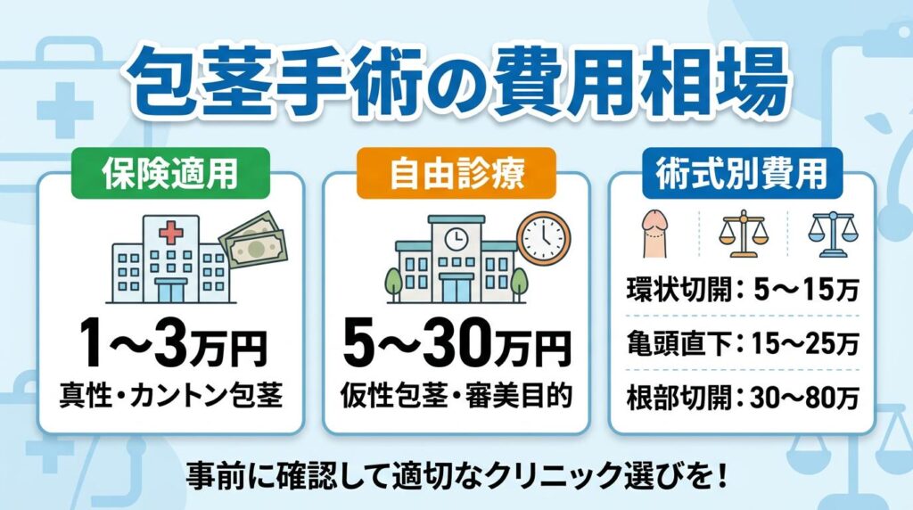 包茎手術の適正な費用相場はいくら？