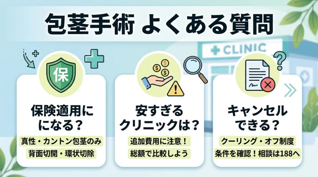 包茎手術に関するよくある質問