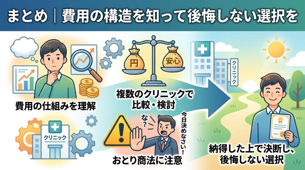 まとめ｜費用の構造を知って後悔しない選択を
