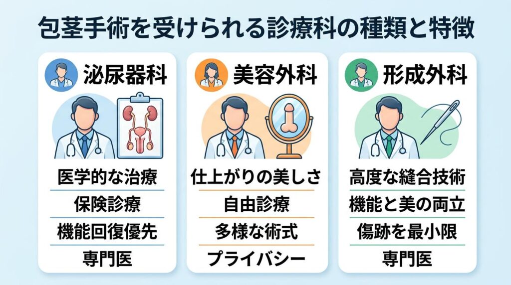 包茎手術を受けられる診療科の種類と特徴