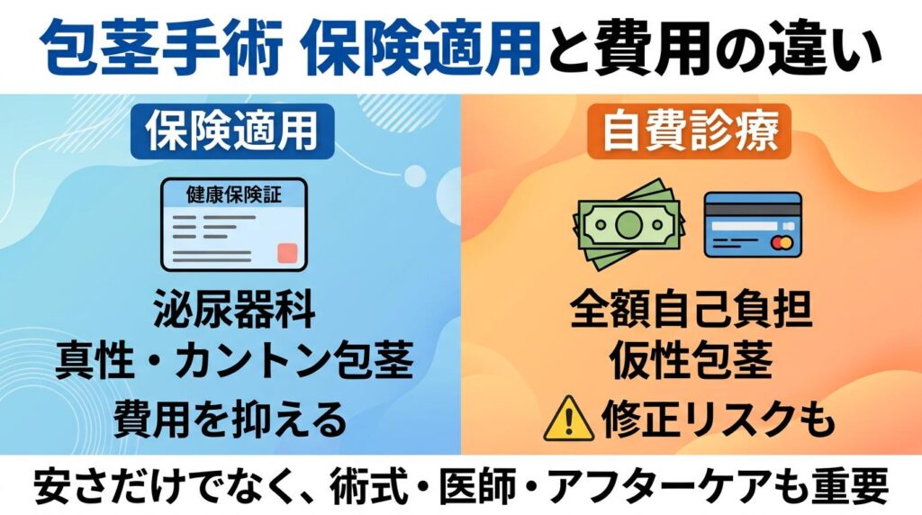 包茎手術の保険適用と費用の違いを徹底比較
